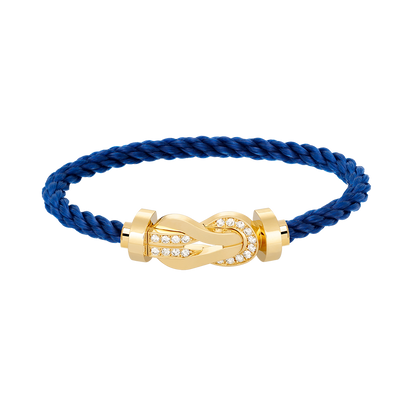 [AuraEcho]CHANCE LARGE 8 FIGURE BUCKLE HALF DIAMOND BRACELET GOLD