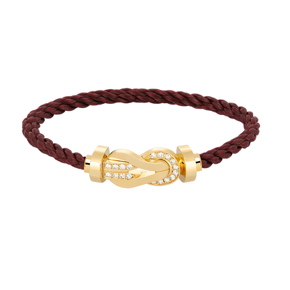 [AuraEcho]CHANCE LARGE 8 FIGURE BUCKLE HALF DIAMOND BRACELET GOLD