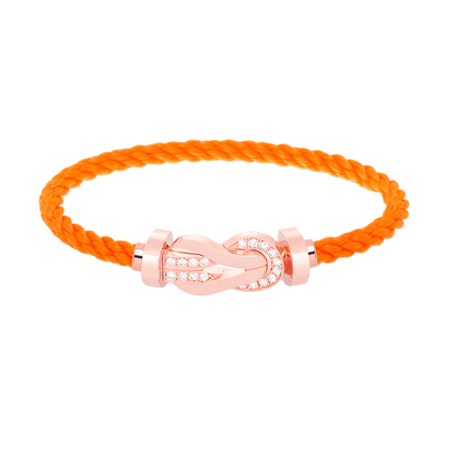 [AuraEcho]CHANCE LARGE 8 FIGURE BUCKLE HALF DIAMOND BRACELET ROSE GOLD