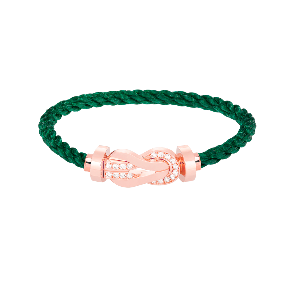 [AuraEcho]CHANCE LARGE 8 FIGURE BUCKLE HALF DIAMOND BRACELET ROSE GOLD