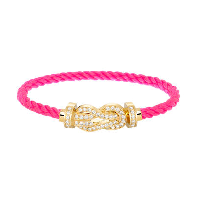 [AuraEcho]CHANCE LARGE 8 FIGURE BUCKLE FULLDIAMOND BRACELET GOLD