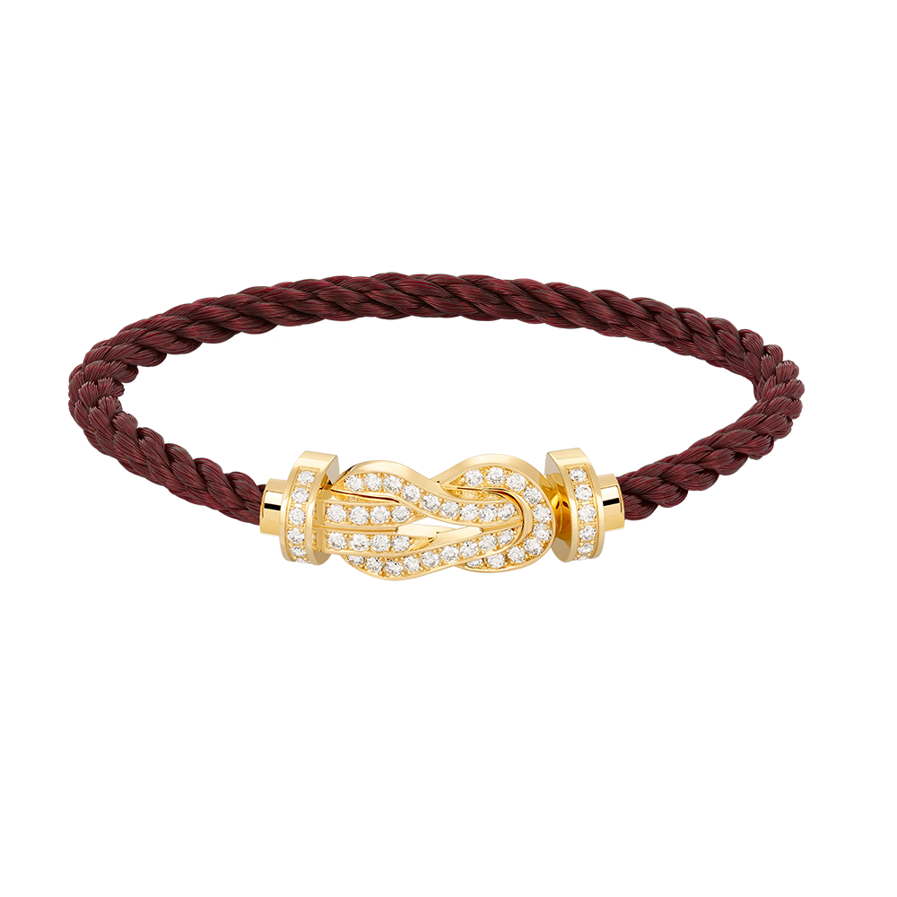 [AuraEcho]CHANCE LARGE 8 FIGURE BUCKLE FULLDIAMOND BRACELET GOLD