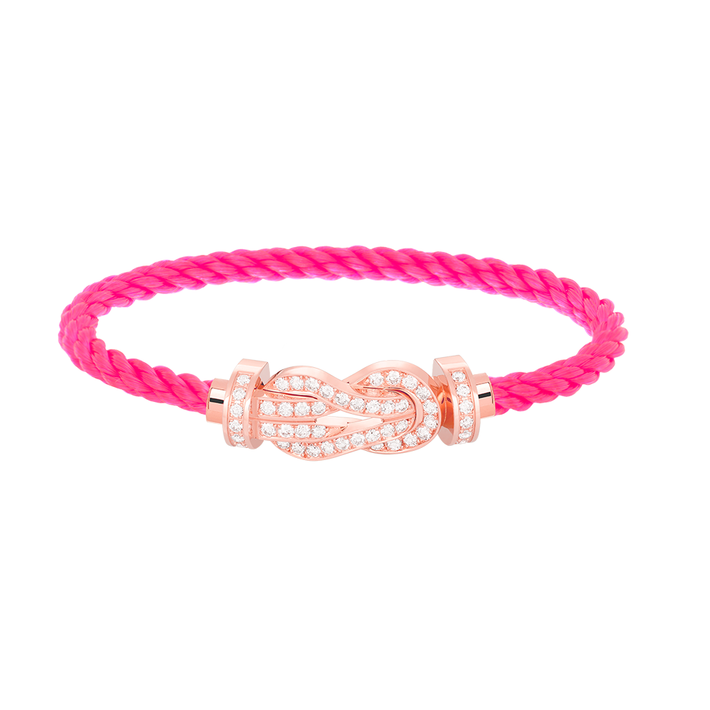 [AuraEcho]CHANCE LARGE 8 FIGURE BUCKLE FULL DIAMOND BRACELET ROSE GOLD