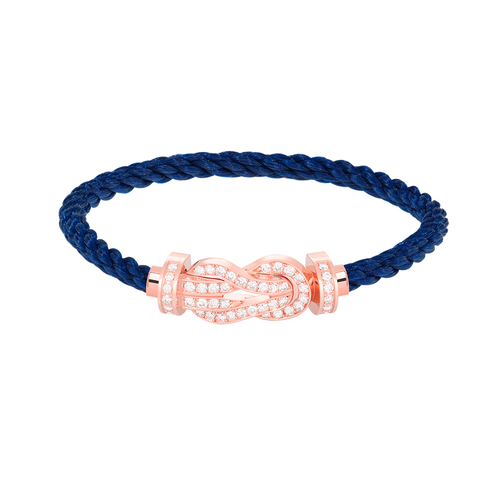 [AuraEcho]CHANCE LARGE 8 FIGURE BUCKLE FULL DIAMOND BRACELET ROSE GOLD