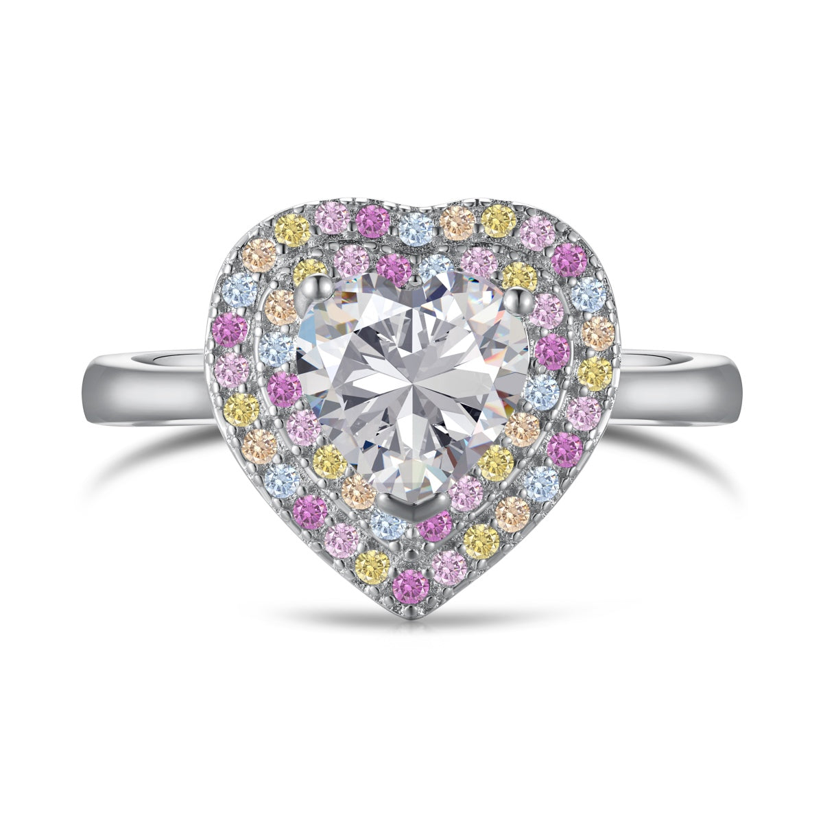 [AuraEcho]Delicate Ebullient Heart Shape Wedding Ring