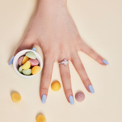 [AuraEcho]Luxurious Colorful Flower Shape Banquet Ring