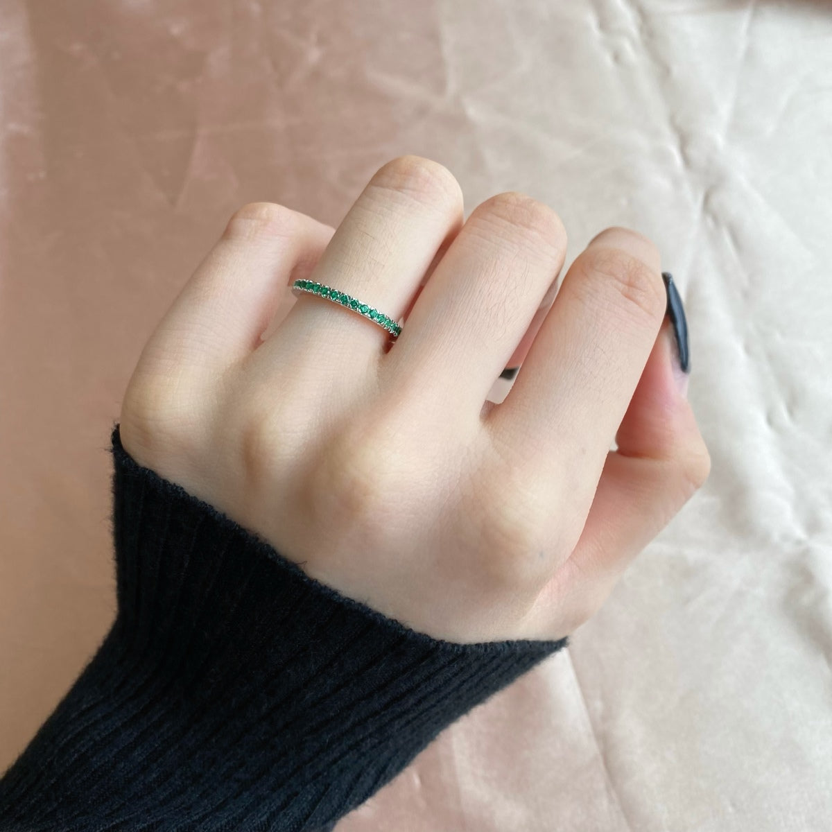 [AuraEcho]Delicate Sparkling Round Cut Daily Ring