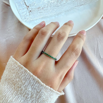 [AuraEcho]Delicate Sparkling Round Cut Daily Ring