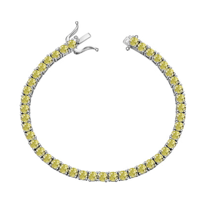 [AuraEcho]Ornate Dazzling Round Cut Tennis Bracelet