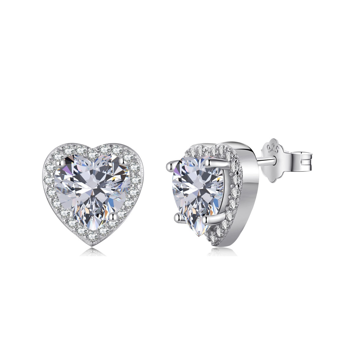 [AuraEcho]Sparkling Heart Shape Lover Earrings