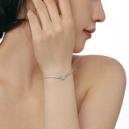 [AuraEcho]Luxurious Dazzling Square Shape Banquet Bracelet