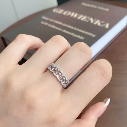 [AuraEcho]Elegant Resplendent Round Shape Party Ring