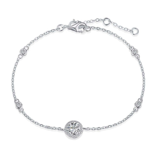 [AuraEcho]Dazzling Round Cut Shape Bracelet