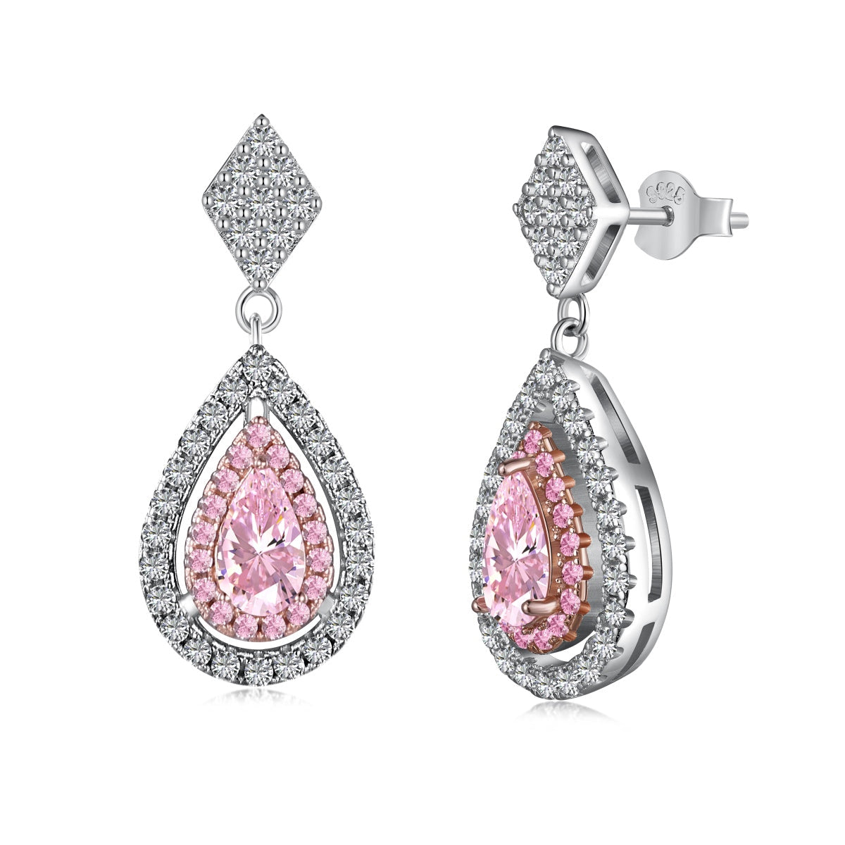 [AuraEcho]Ornate Delicate Water Drop Shape Banquet Earrings