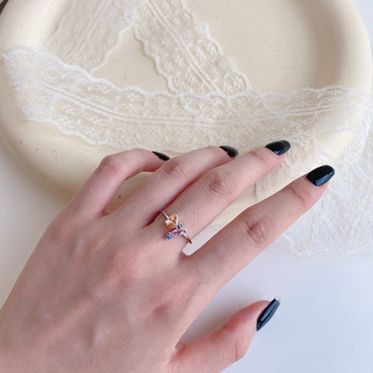 [AuraEcho]Radiant Colorful Multi Cut Daily Ring