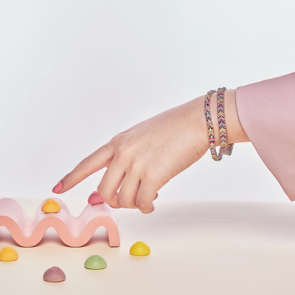 [AuraEcho]Radiant Colorful Emerald Cut Party Bracelet