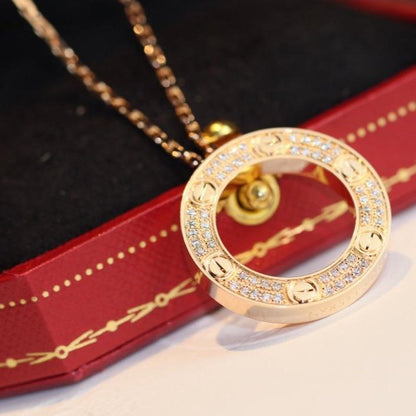 [AuraEcho]LOVE NECKLACE ADJUSTABLE ROSE GOLD