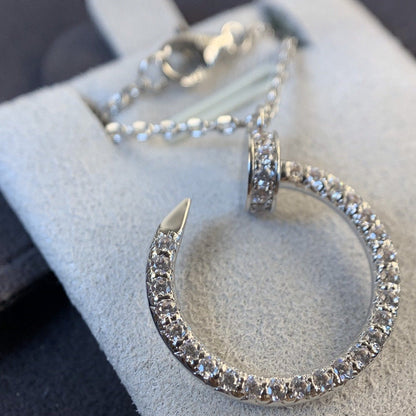 [AuraEcho]JUSTE NECKLACE SILVER DIAMONDS