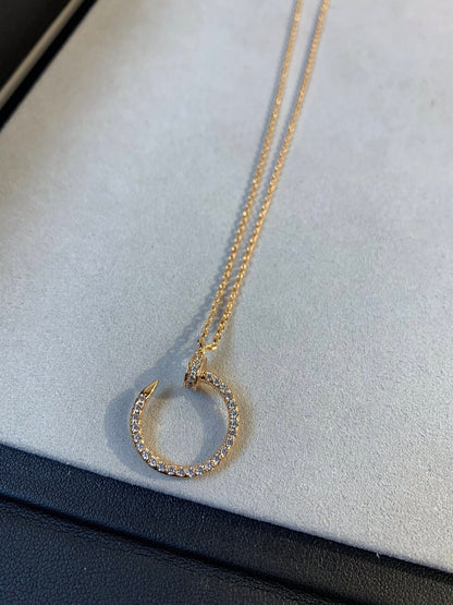 [AuraEcho]JUSTE NECKLACE PINK GOLD DIAMONDS