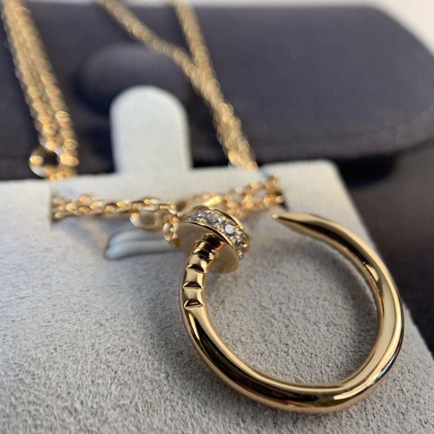 [AuraEcho]JUSTE NECKLACE PINK GOLD DIAMONDS