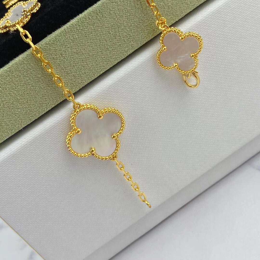 [AuraEcho]MAGIC CLOVER MOP GOLD BRACELET 5 MOTIFS