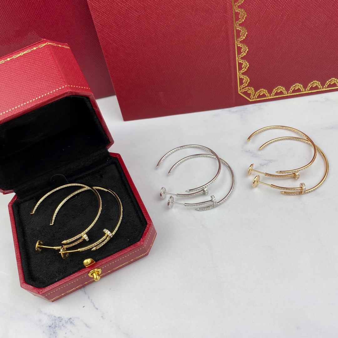[AuraEcho]JUSTE EARRINGS FULL DIAMONDS 1.8MM