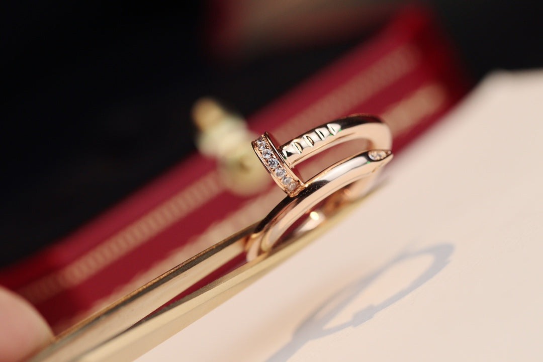 [AuraEcho]JUSTE RING 2.65MM PINK GOLD DIAMOND