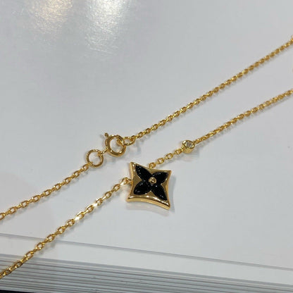 [AuraEcho]STAR BLACK MOP NECKLACE