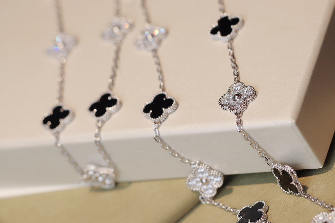 [AuraEcho]CLOVER 20 MOTIFS ONYX DIAMOND SILVER