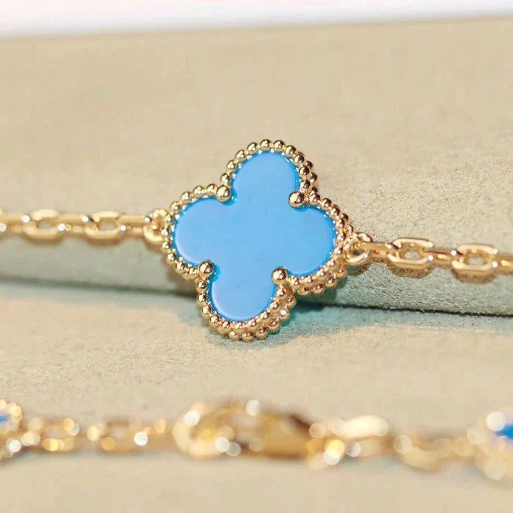 [AuraEcho]CLOVER 20 MOTIFS TURQUOISE GOLD