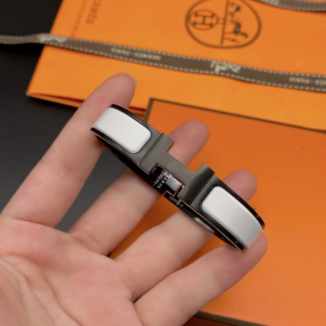 [AuraEcho]H BRACELET 12MM BLACK WHITE CERAMIC