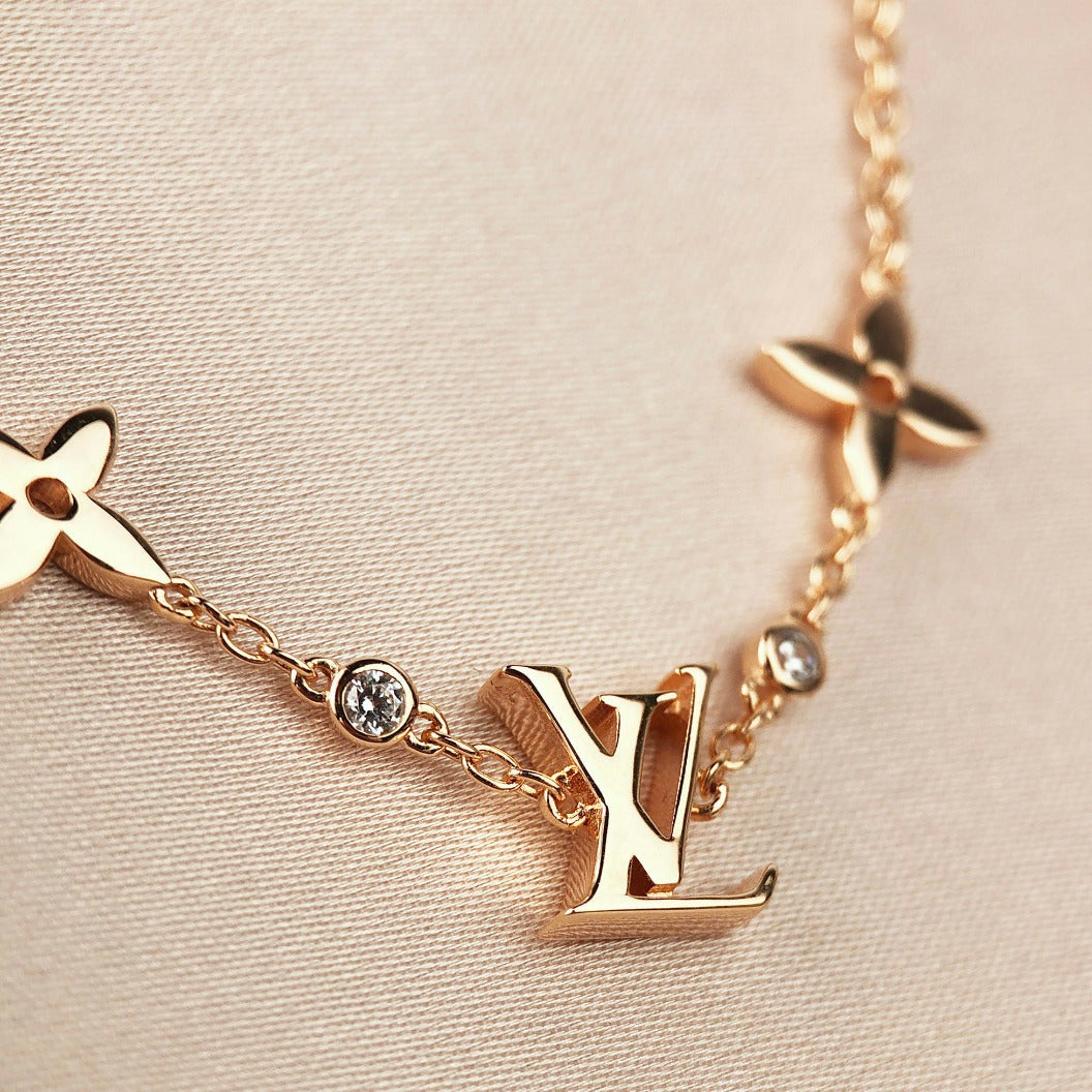 [AuraEcho]STAR AND SUN 7 MOTIFS GOLD BRACELET