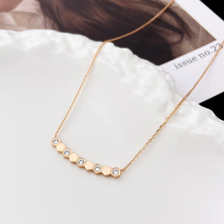 [AuraEcho]BEE MY LOVE DIAMOND NECKLACE