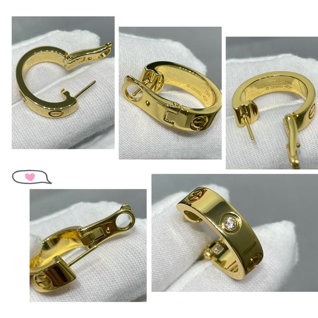 [AuraEcho]LOVE 5.5MM 1 DIAMOND EARRINGS