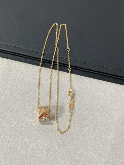 [AuraEcho]LIENS EVIDENCE DIAMOND PAVED NECKLACE