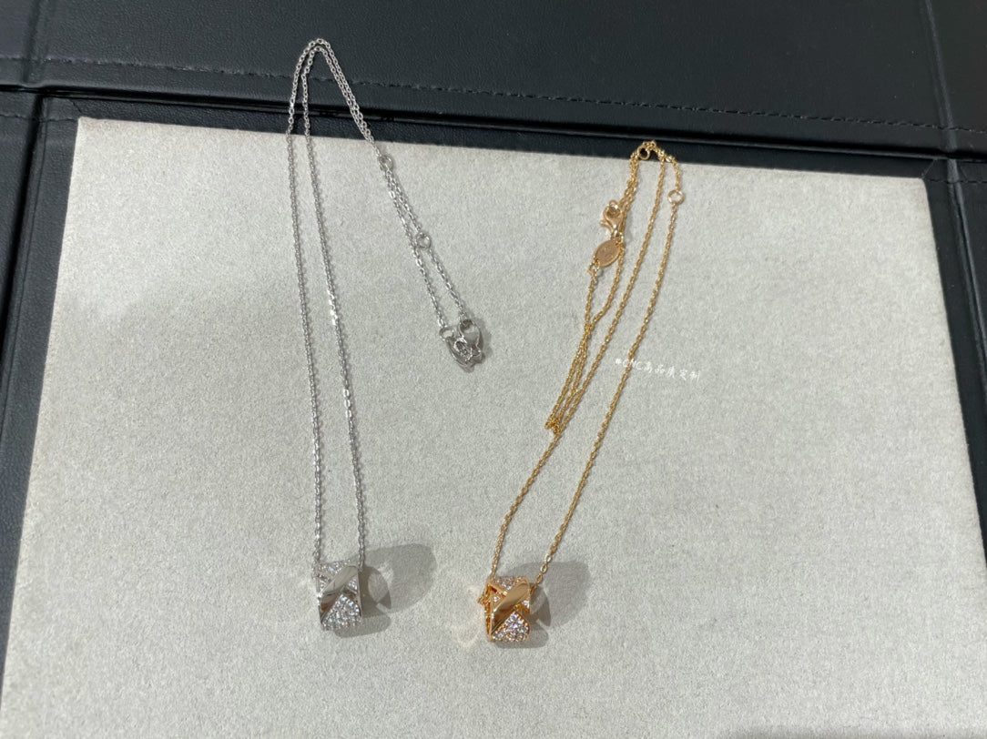[AuraEcho]LIENS EVIDENCE DIAMOND PAVED NECKLACE