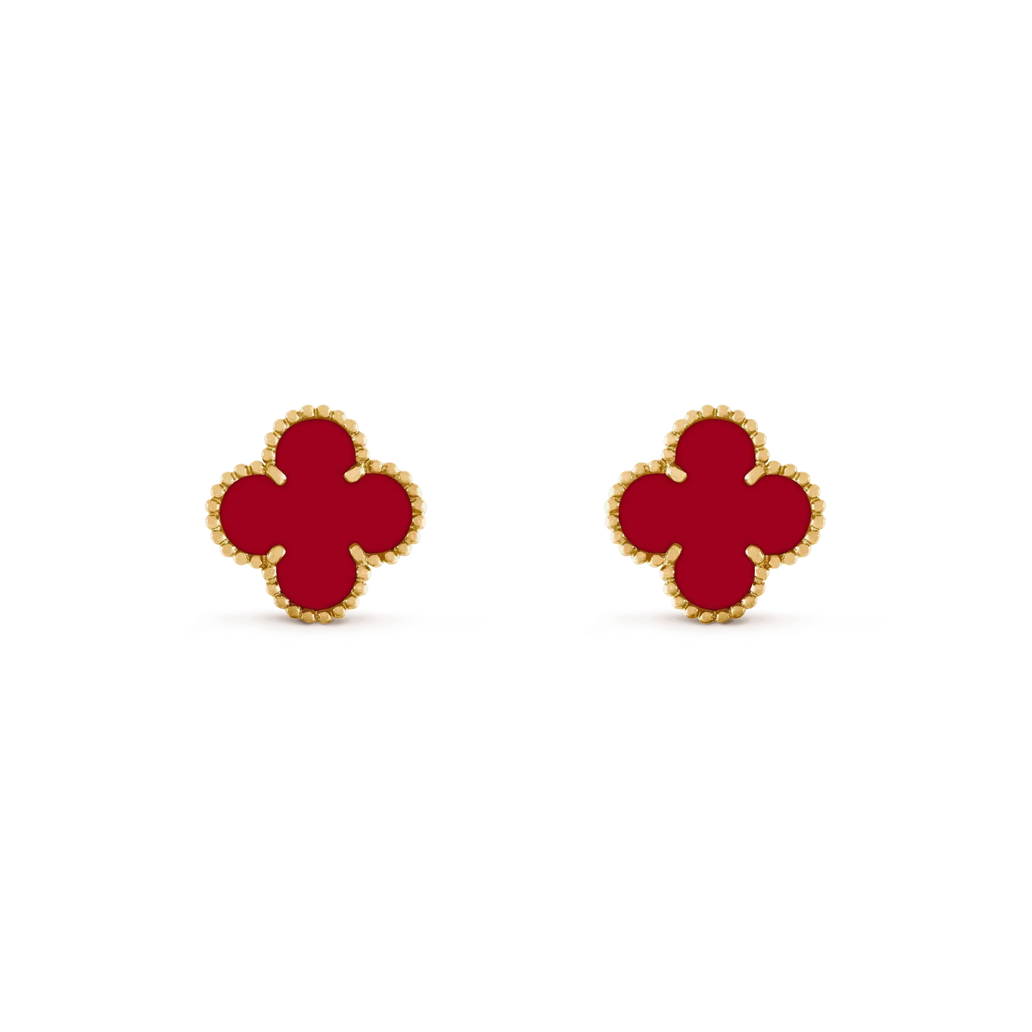 [AuraEcho]CLOVER MEDIUM 1 MOTIFS CARNELIAN  EARRINGS