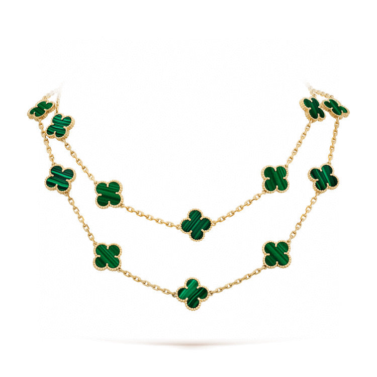 [AuraEcho]CLOVER 20 MOTIFS MALACHITE GOLD