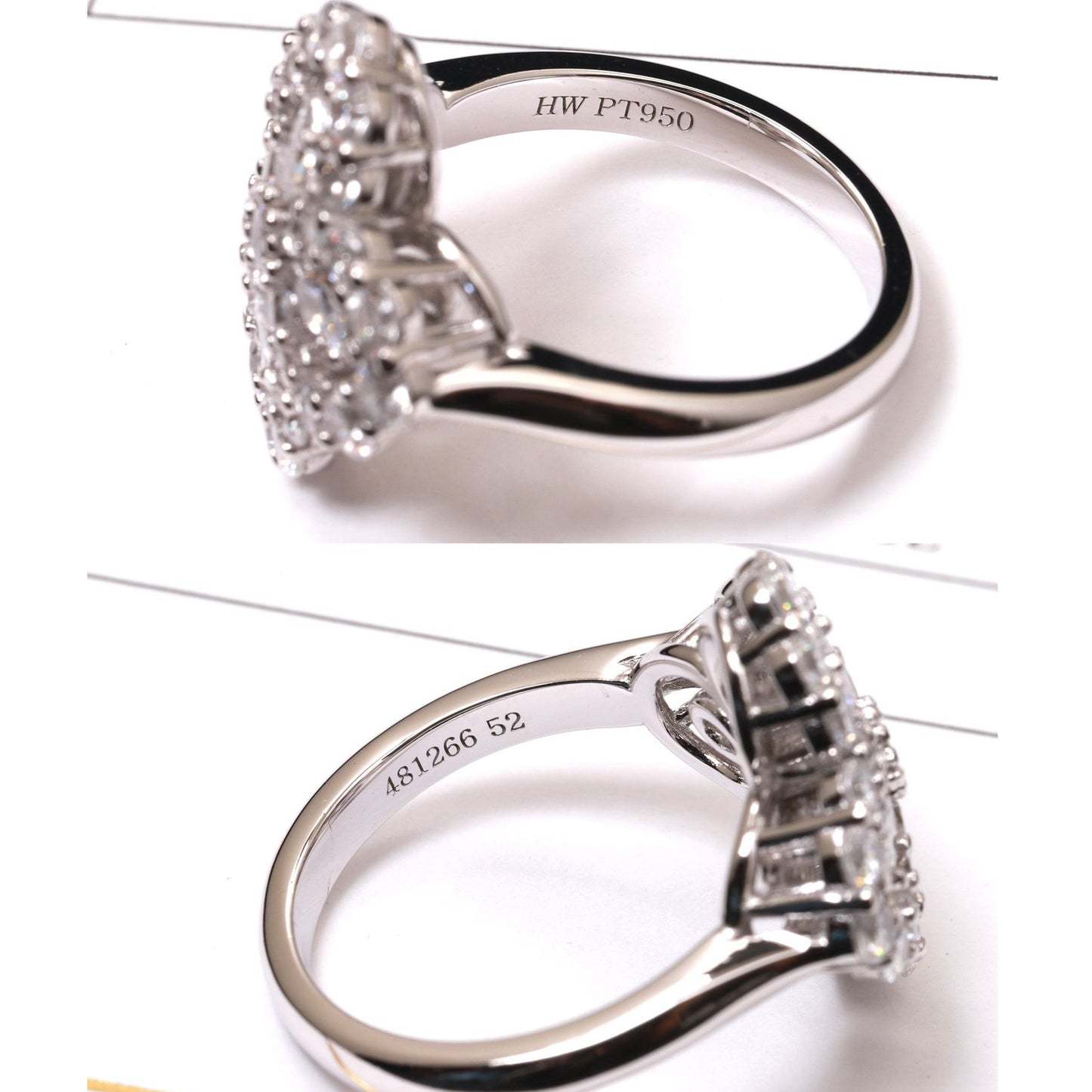 [AuraEcho]LOOP RING FULL MOTIF DIAMOND 16MM SILVE