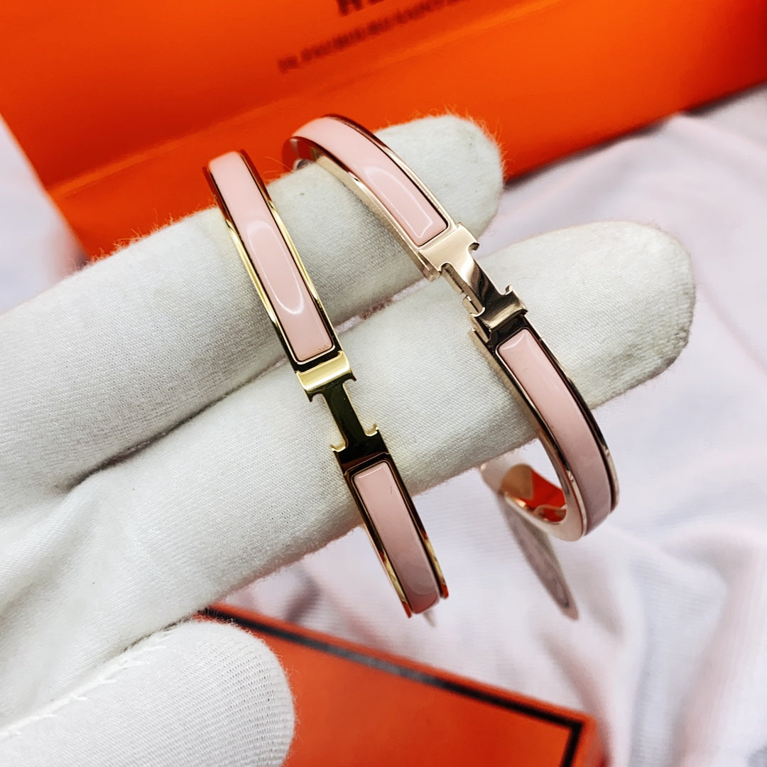 [AuraEcho]CLASSIC HM CLIC  PINK 8MM ENAMEL BRACELET
