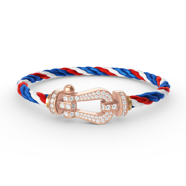 [AuraEcho]FORCE LARGE HORSESHOE FULL DIAMOND BRACELET ROSE GOLD