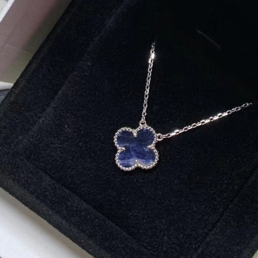 [AuraEcho]CLOVER 15MM PIETERSITE NECKLACE SILVER