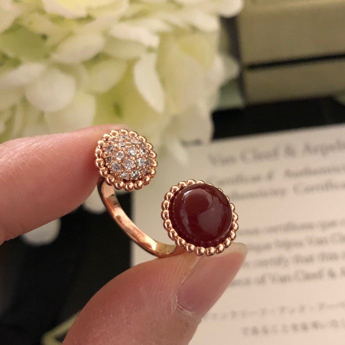 [AuraEcho]PERLEE COULEURS DIAMOND ROSE GOLD BETWEEN THE FINGER RING