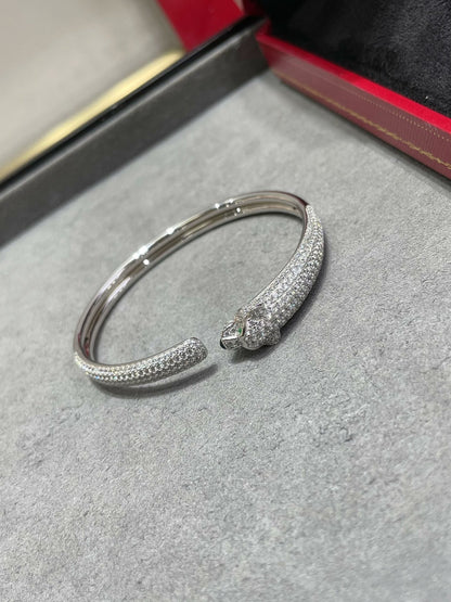 [AuraEcho]PANTHERE FULL DIAMOND OPEN BRACELET