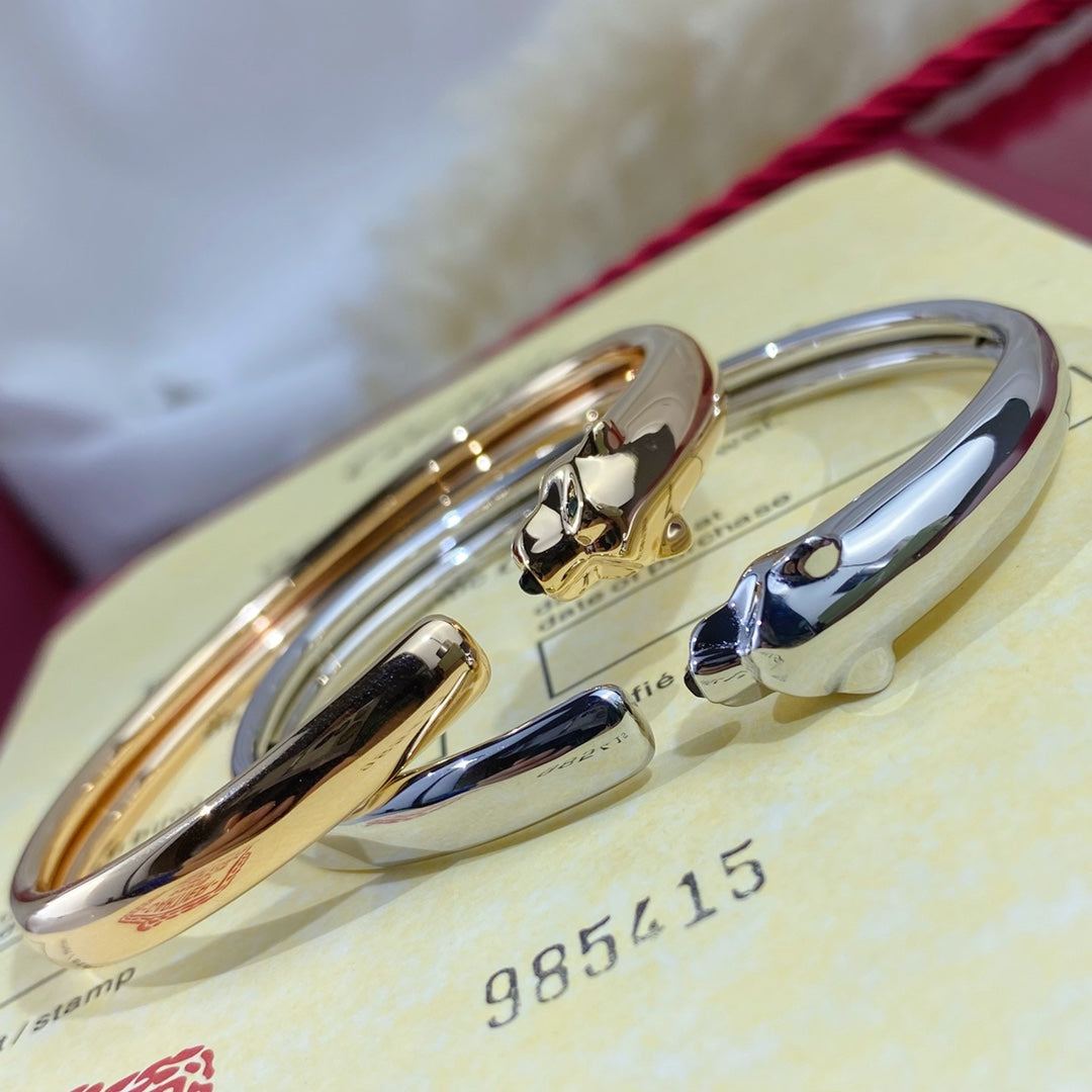 [AuraEcho]PANTHERE SILVER OPEN BRACELET